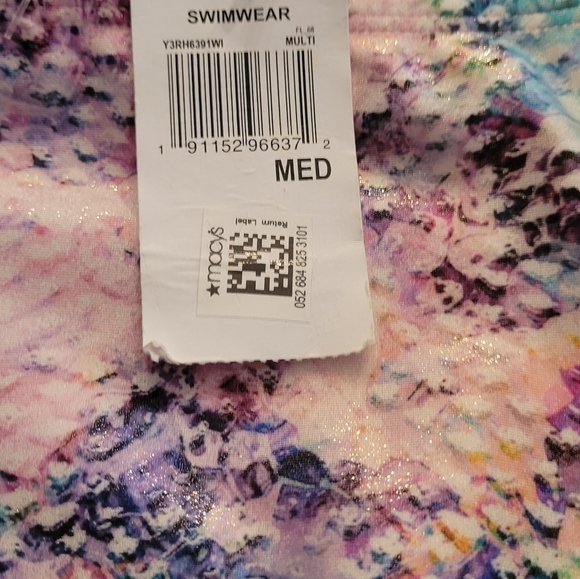 Rachel Roy Snake Print Highwaist Bikini PushUp Glitter Sparkle, Size M NWT - Picture 7 of 9